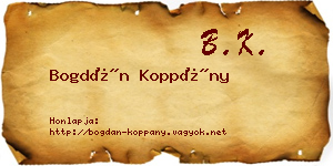 Bogdán Koppány névjegykártya